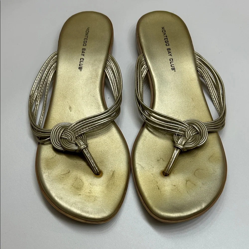 Montego Bay Club Metallic Gold Sandals